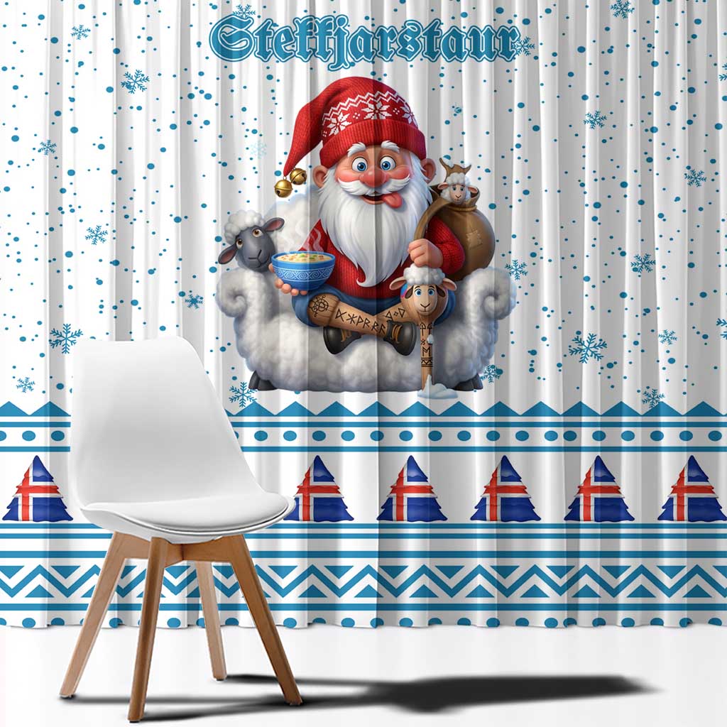 Iceland Christmas Window Curtain Stekkjastaur Sheep-Cote-Clod - Wonder Print Shop