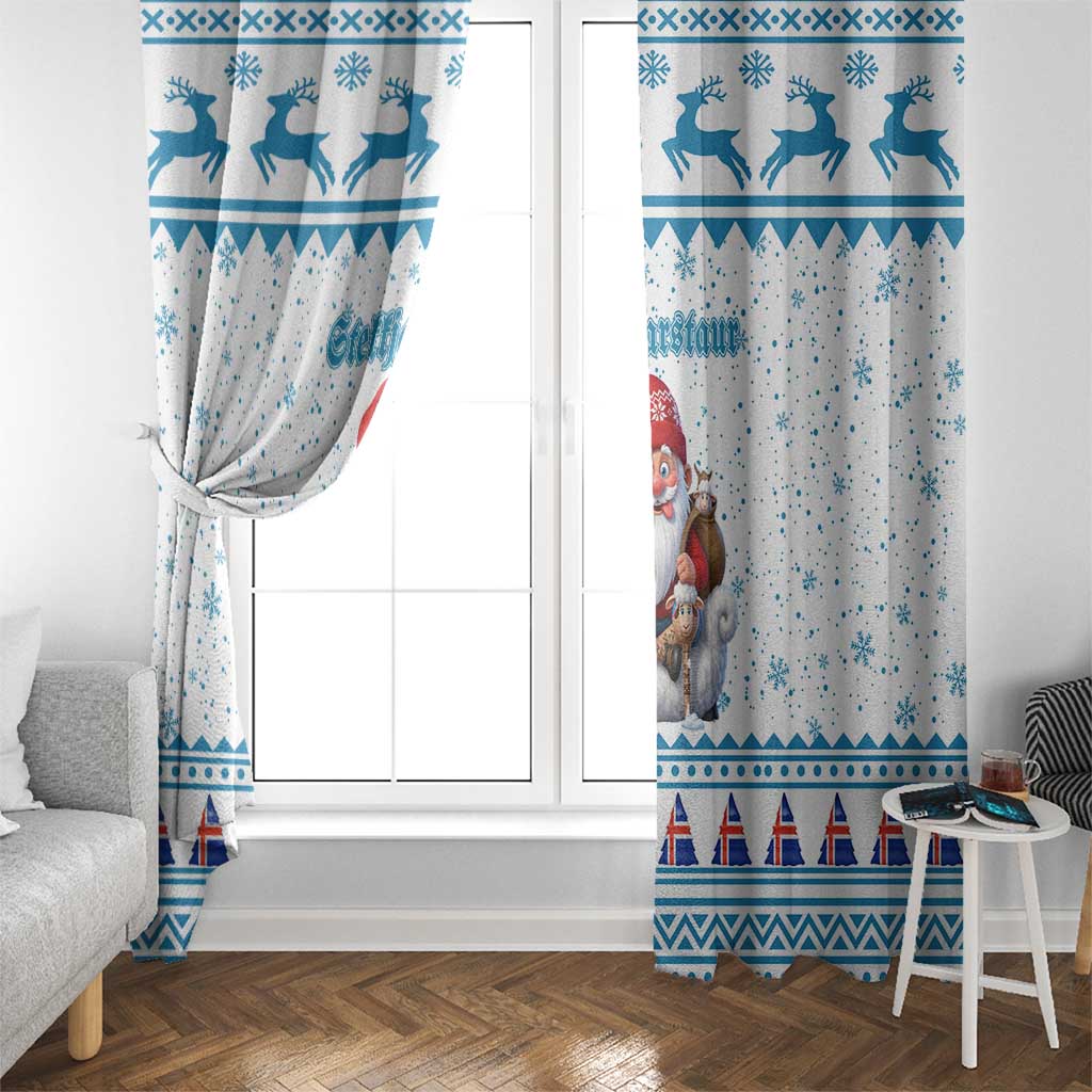 Iceland Christmas Window Curtain Stekkjastaur Sheep-Cote-Clod - Wonder Print Shop