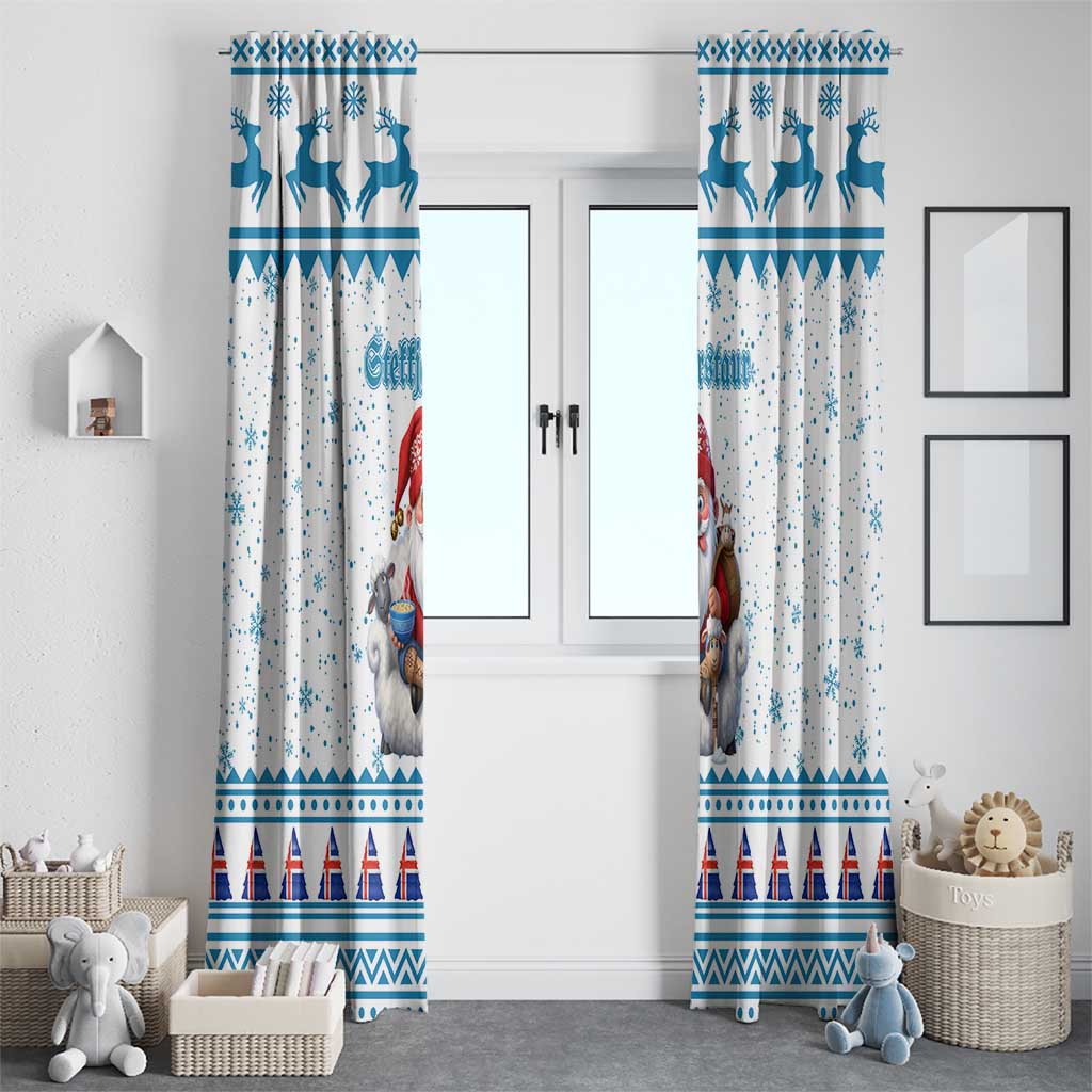 Iceland Christmas Window Curtain Stekkjastaur Sheep-Cote-Clod - Wonder Print Shop