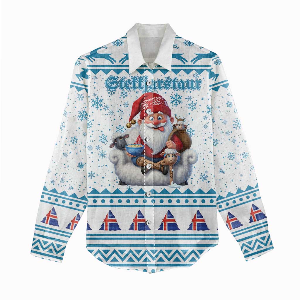 Iceland Christmas Women Casual Shirt Stekkjastaur Sheep-Cote-Clod LT19