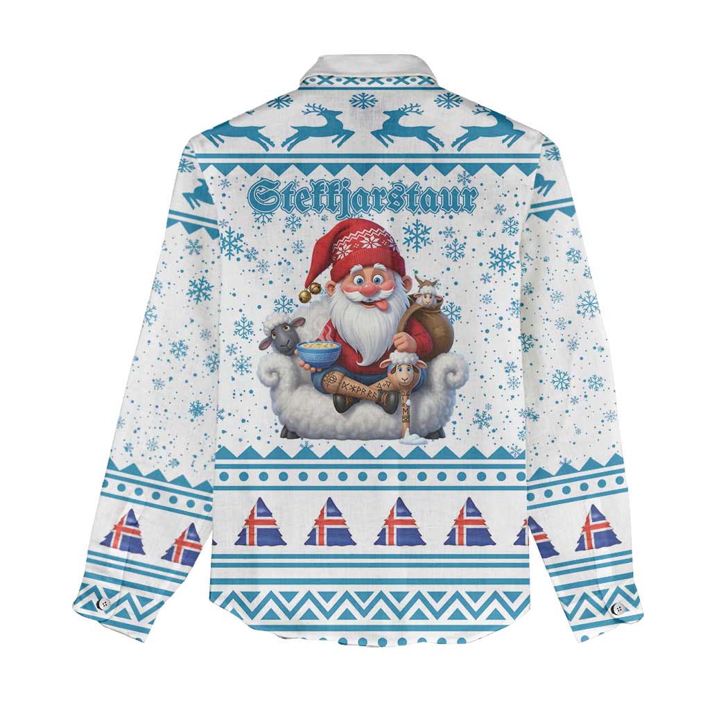 Iceland Christmas Women Casual Shirt Stekkjastaur Sheep-Cote-Clod LT19