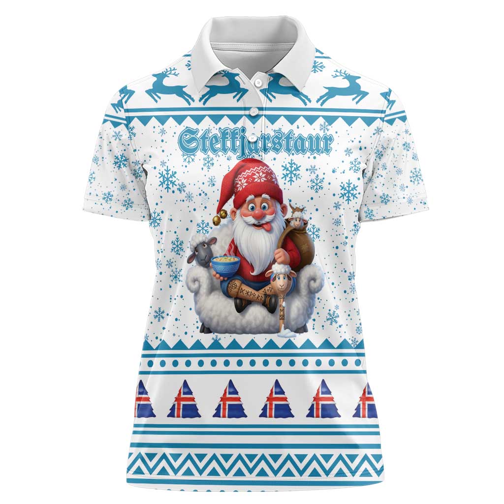 Iceland Christmas Women Polo Shirt Stekkjastaur Sheep-Cote-Clod LT19