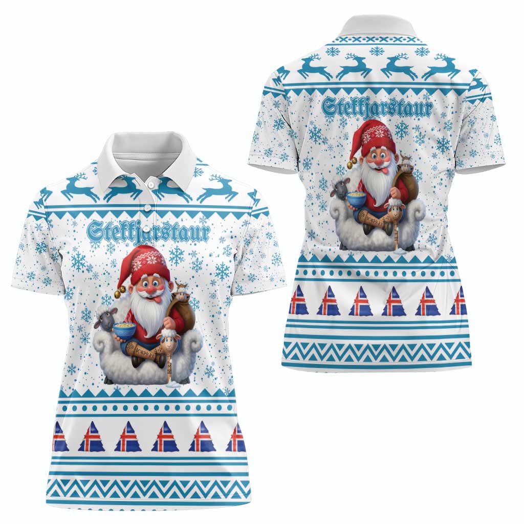 Iceland Christmas Women Polo Shirt Stekkjastaur Sheep-Cote-Clod LT19