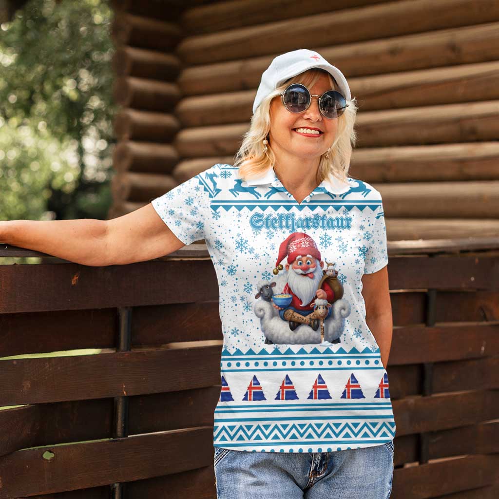 Iceland Christmas Women Polo Shirt Stekkjastaur Sheep-Cote-Clod LT19