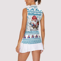 Iceland Christmas Women Sleeveless Polo Shirt Stekkjastaur Sheep-Cote-Clod LT19