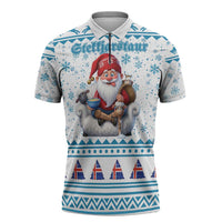Iceland Christmas Zipper Polo Shirt Stekkjastaur Sheep-Cote-Clod LT19