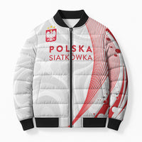 Custom Poland Volleyball 2026 Bomber Puffer Jacket Polska Siatkowka 3 Time Champions