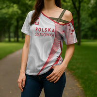 Custom Poland Volleyball 2026 Cross Shoulder Shirt Polska Siatkowka 3 Time Champions