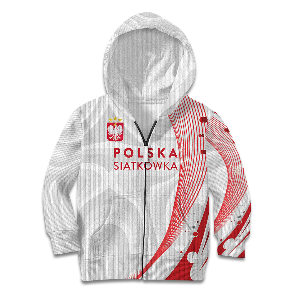 Custom Poland Volleyball 2026 Kid Hoodie Polska Siatkowka 3 Time Champions