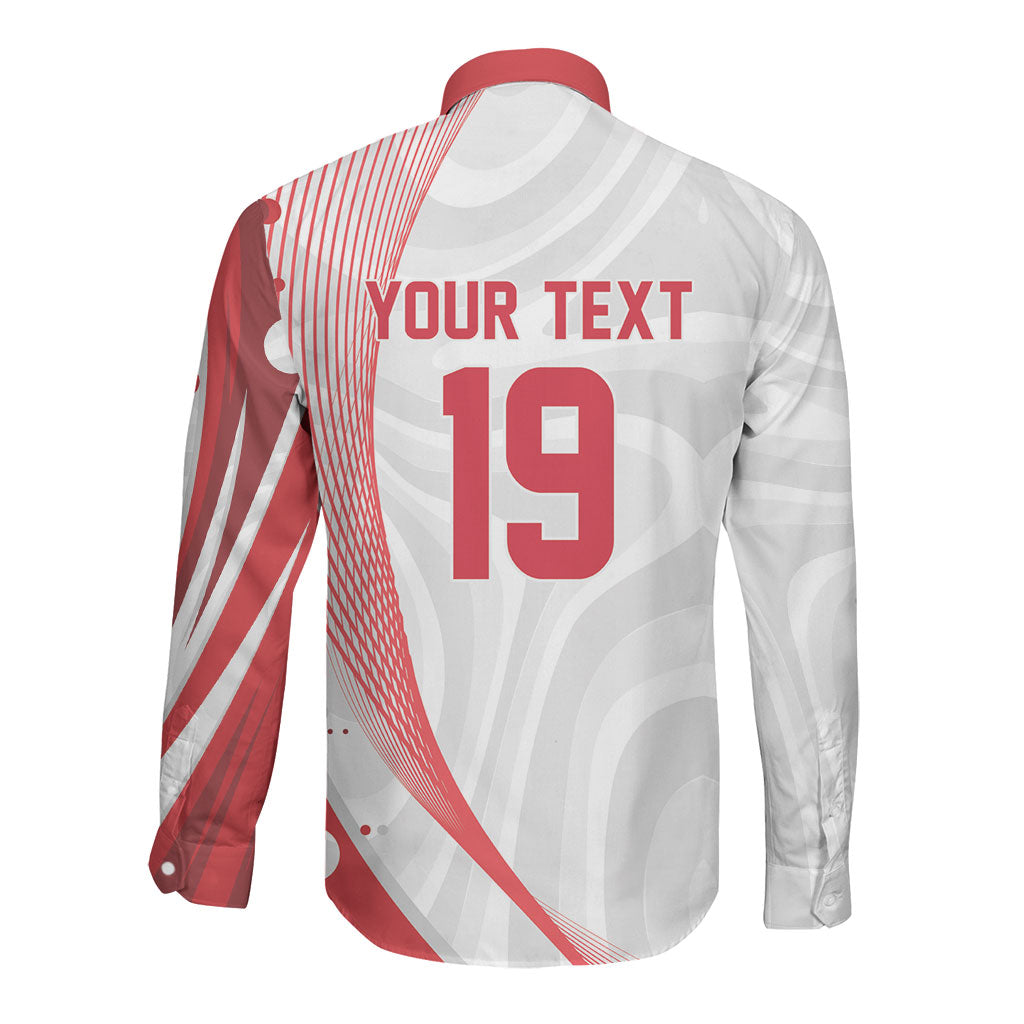Custom Poland Volleyball 2026 Long Sleeve Button Shirt Polska Siatkowka 3 Time Champions