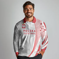 Custom Poland Volleyball 2026 Long Sleeve Polo Shirt Polska Siatkowka 3 Time Champions