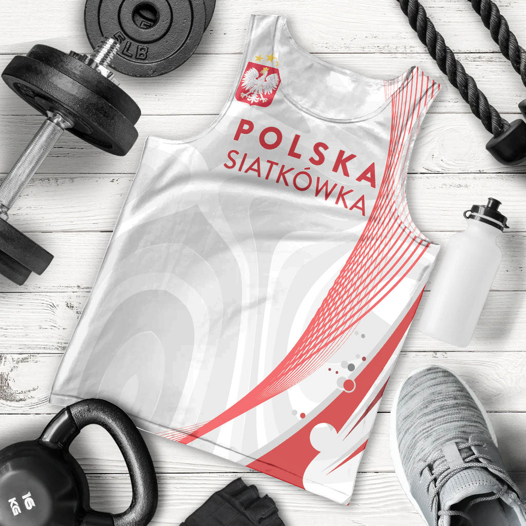 Custom Poland Volleyball 2026 Men Tank Top Polska Siatkowka 3 Time Champions