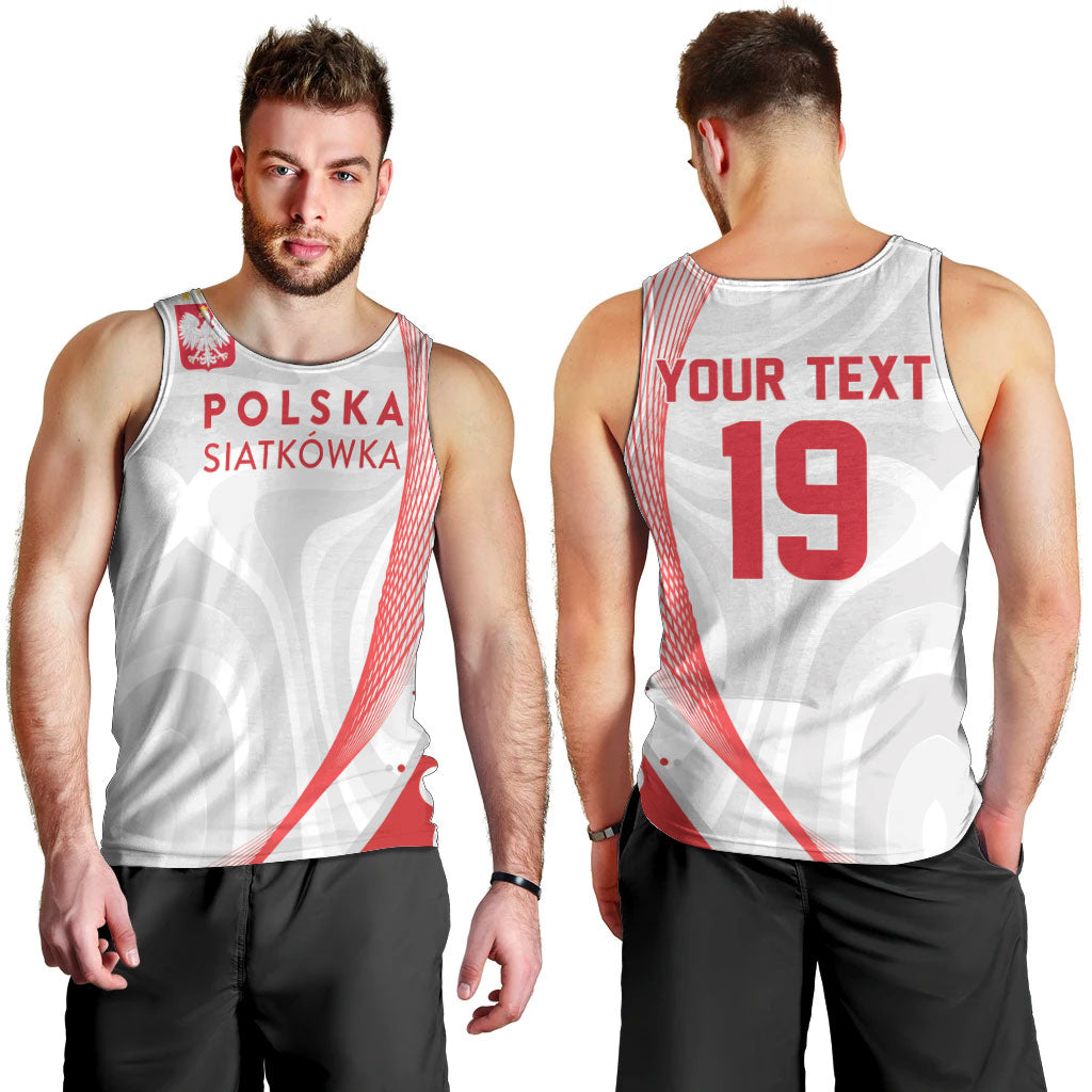 Custom Poland Volleyball 2026 Men Tank Top Polska Siatkowka 3 Time Champions