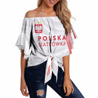 Custom Poland Volleyball 2026 Off Shoulder Wrap Waist Top Polska Siatkowka 3 Time Champions