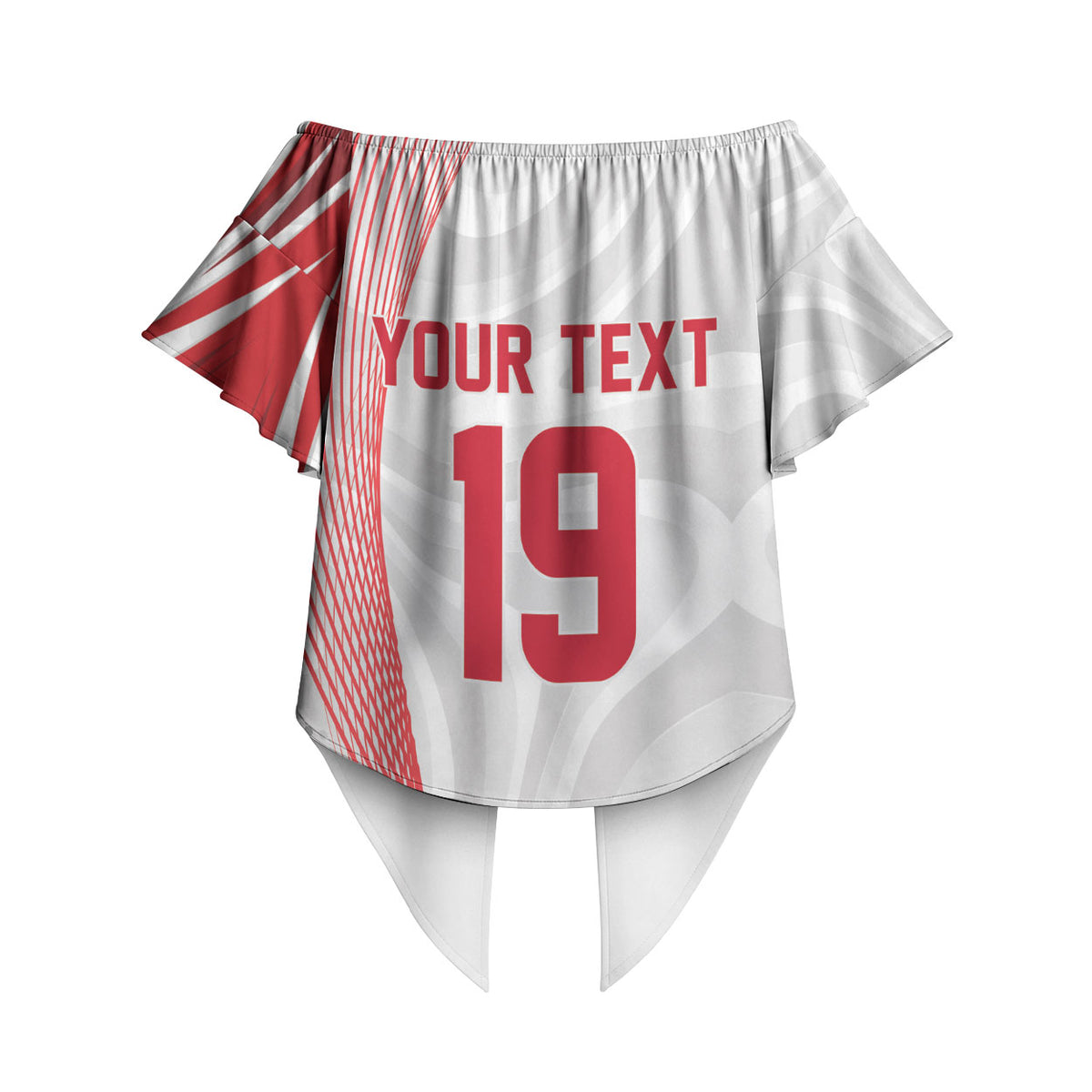 Custom Poland Volleyball 2026 Off Shoulder Wrap Waist Top Polska Siatkowka 3 Time Champions