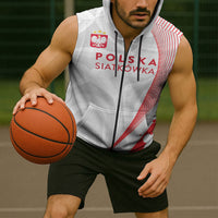 Custom Poland Volleyball 2026 Sleeveless Zip Hoodie Polska Siatkowka 3 Time Champions
