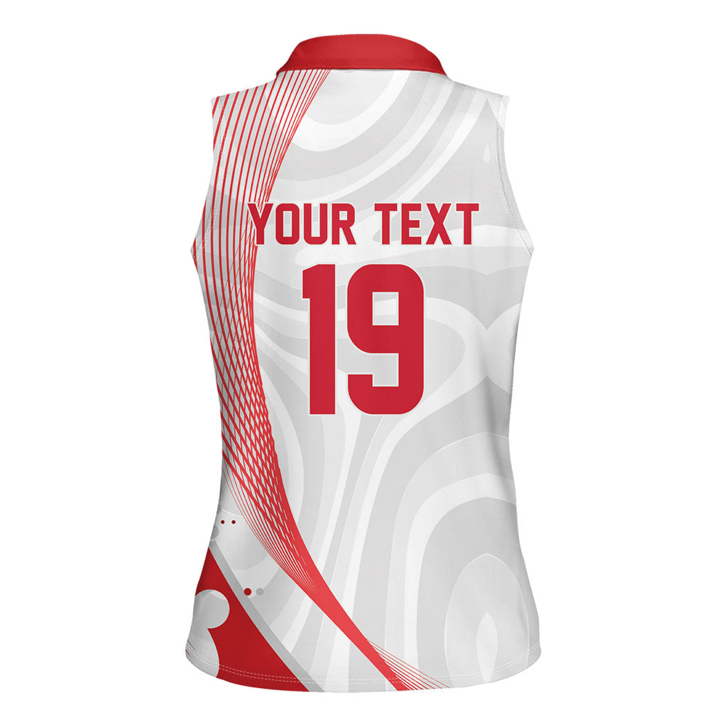 Custom Poland Volleyball 2026 Women Sleeveless Polo Shirt Polska Siatkowka 3 Time Champions