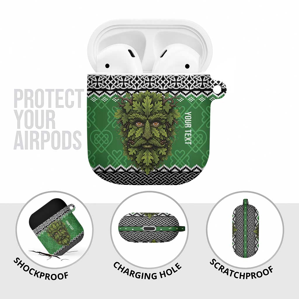 Personalized Anglesey Wales Christmas AirPods Case Green Man Celtic Knot - Wonder Print Shop