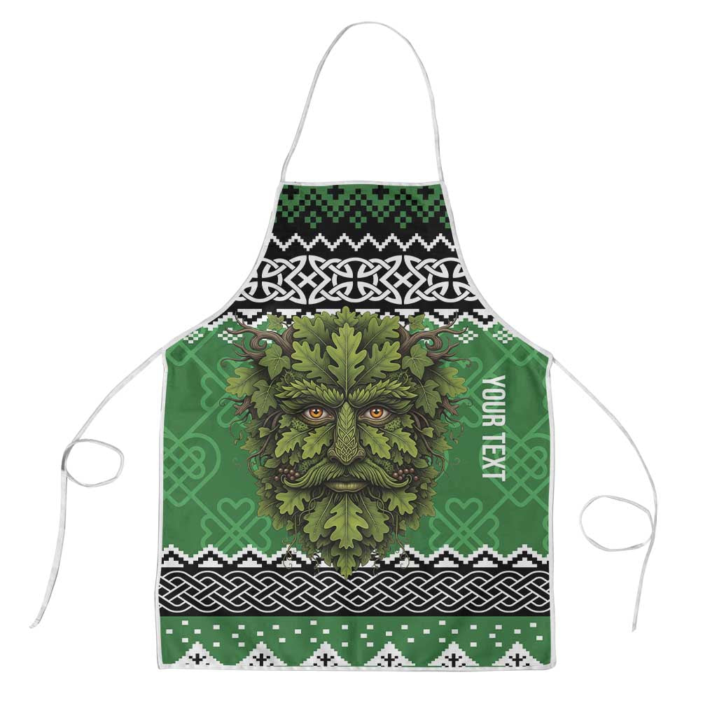 Personalized Anglesey Wales Christmas Apron Green Man Celtic Knot - Wonder Print Shop