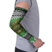 Personalized Anglesey Wales Christmas Arm Sleeves Green Man Celtic Knot - Wonder Print Shop