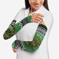 Personalized Anglesey Wales Christmas Arm Sleeves Green Man Celtic Knot - Wonder Print Shop