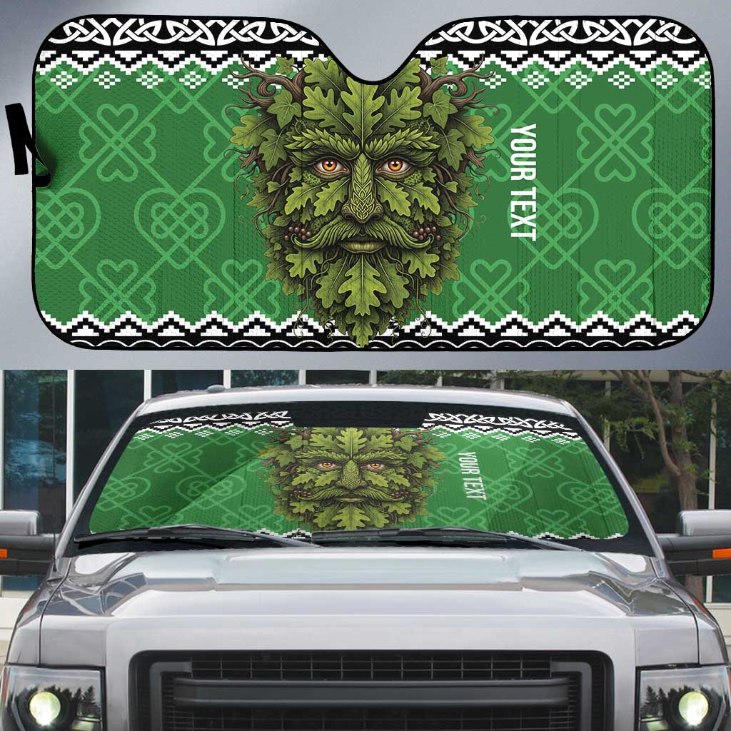 Personalized Anglesey Wales Christmas Auto Sun Shade Green Man Celtic Knot - Wonder Print Shop