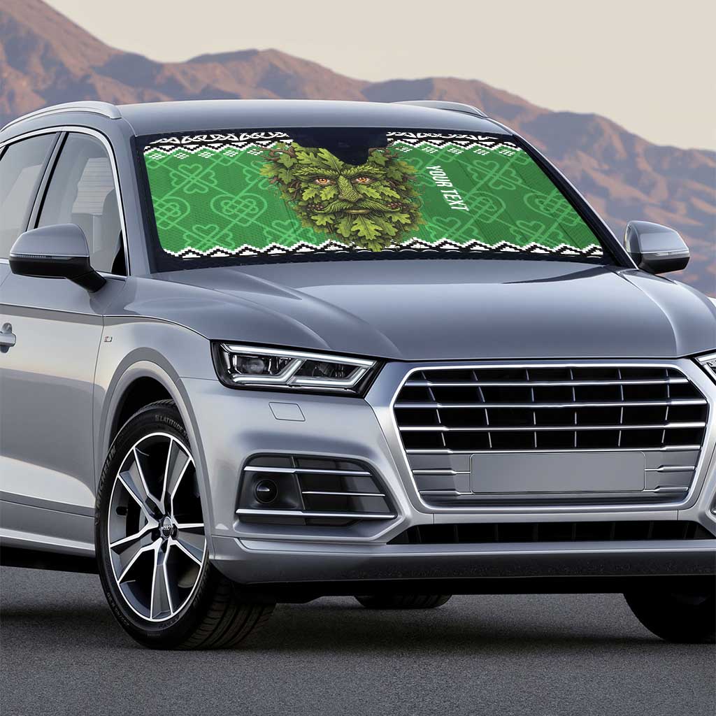 Personalized Anglesey Wales Christmas Auto Sun Shade Green Man Celtic Knot - Wonder Print Shop