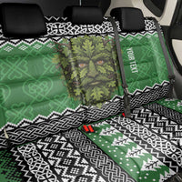 Personalized Anglesey Wales Christmas Back Car Seat Cover Green Man Celtic Knot - Wonder Print Shop
