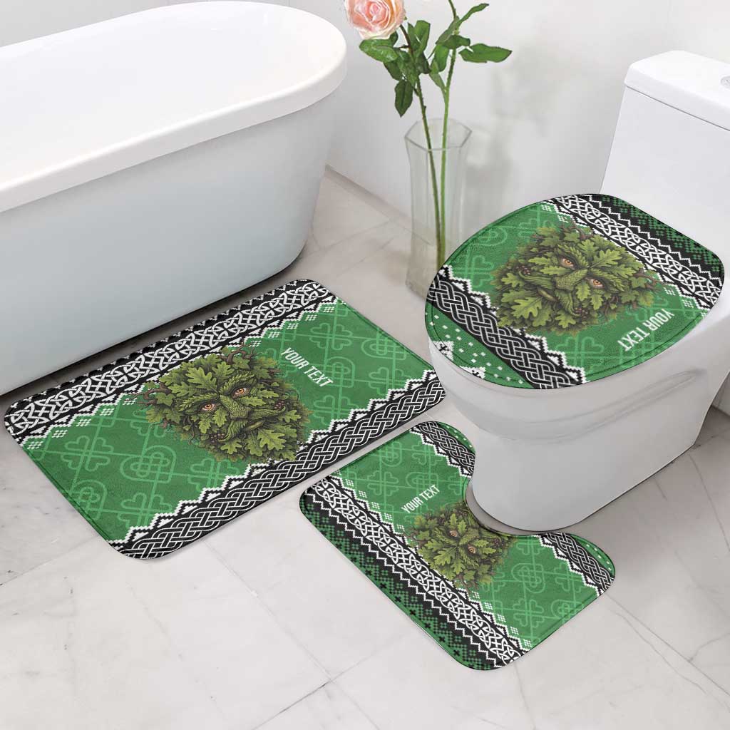 Personalized Anglesey Wales Christmas Bathroom Set Green Man Celtic Knot - Wonder Print Shop