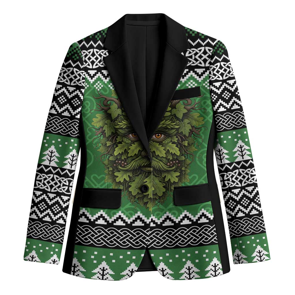 Personalized Anglesey Wales Christmas Blazer Green Man Celtic Knot - Wonder Print Shop