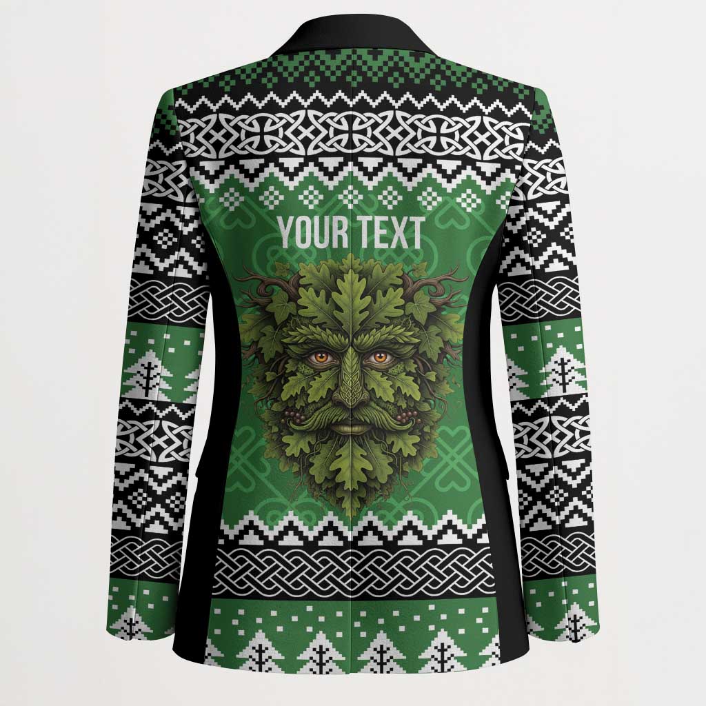Personalized Anglesey Wales Christmas Blazer Green Man Celtic Knot - Wonder Print Shop