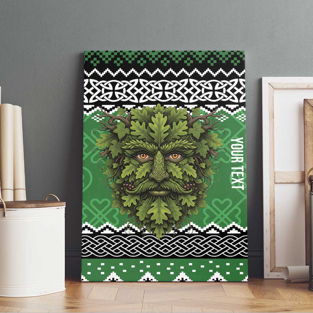 Personalized Anglesey Wales Christmas Canvas Wall Art Green Man Celtic Knot - Wonder Print Shop