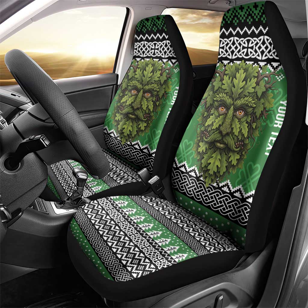 Personalized Anglesey Wales Christmas Car Seat Cover Green Man Celtic Knot - Wonder Print Shop