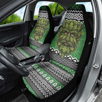 Personalized Anglesey Wales Christmas Car Seat Cover Green Man Celtic Knot - Wonder Print Shop