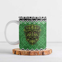 Personalized Anglesey Wales Christmas Ceramic Mug Green Man Celtic Knot - Wonder Print Shop