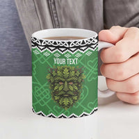 Personalized Anglesey Wales Christmas Ceramic Mug Green Man Celtic Knot - Wonder Print Shop