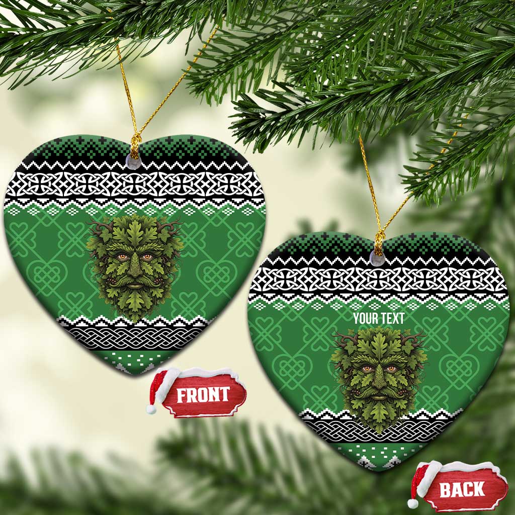 Personalized Anglesey Wales Christmas Ceramic Ornament Green Man Celtic Knot - Wonder Print Shop