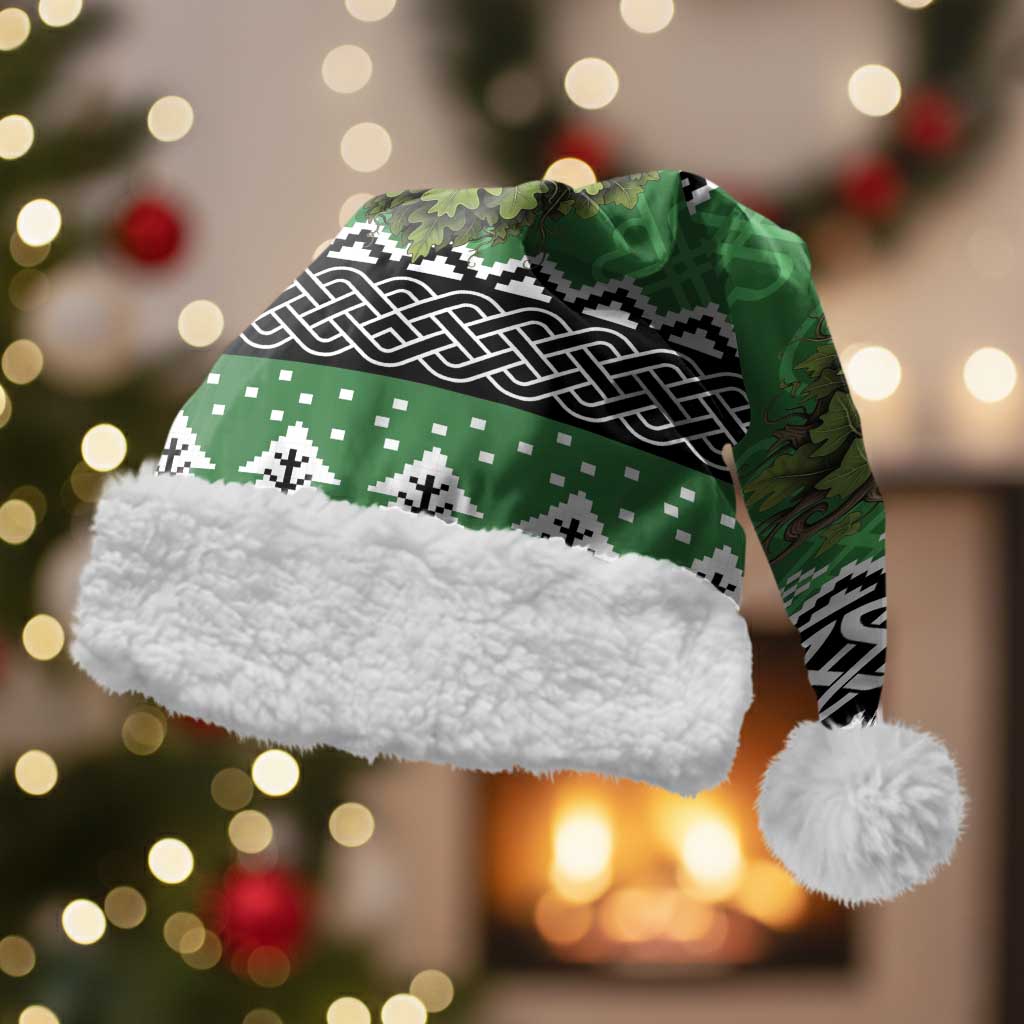 Personalized Anglesey Wales Christmas Santa Hat Green Man Celtic Knot - Wonder Print Shop