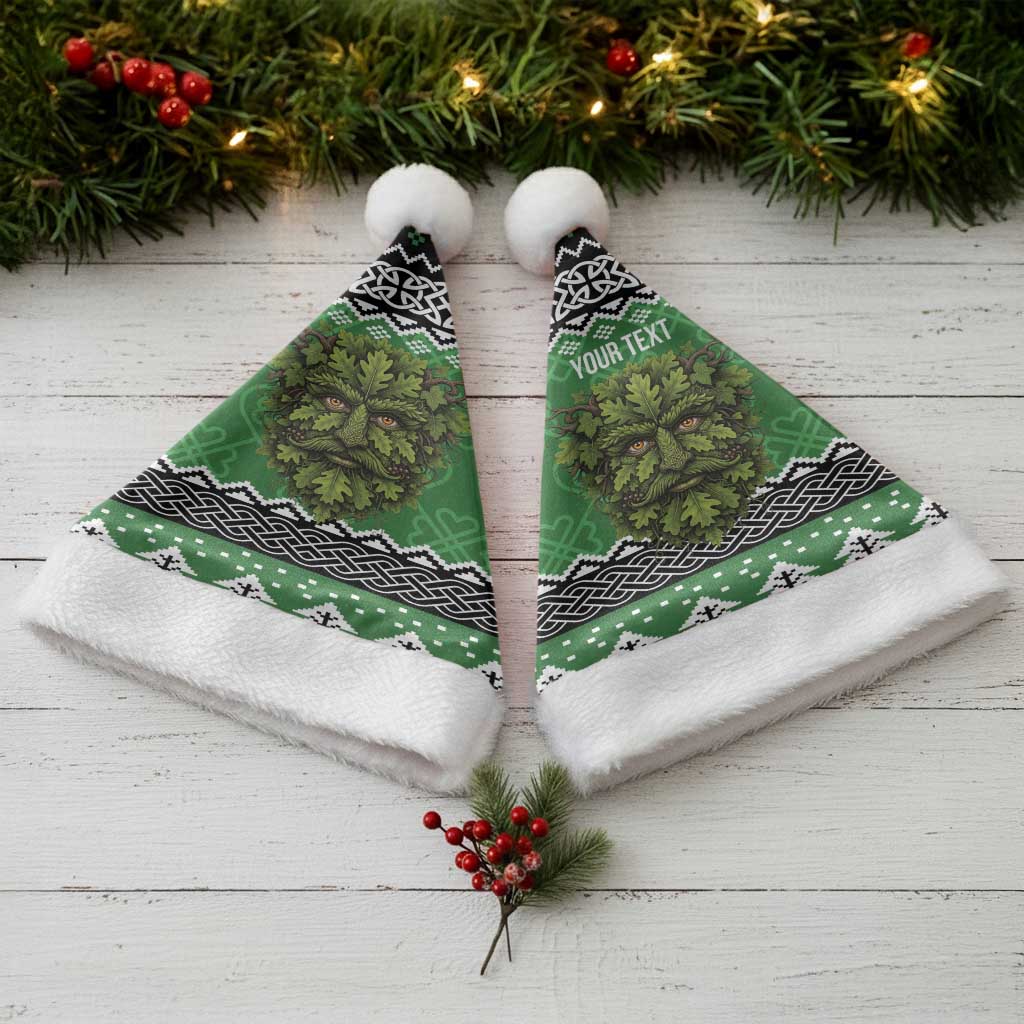 Personalized Anglesey Wales Christmas Santa Hat Green Man Celtic Knot - Wonder Print Shop