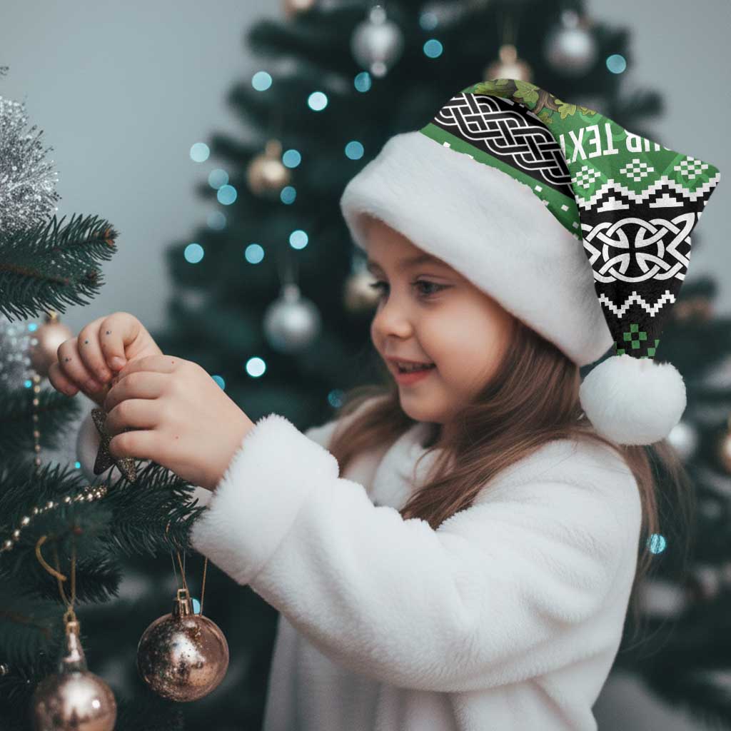 Personalized Anglesey Wales Christmas Santa Hat Green Man Celtic Knot - Wonder Print Shop