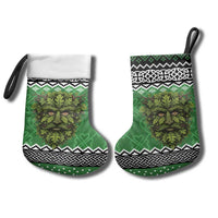 Personalized Anglesey Wales Christmas Stocking Green Man Celtic Knot - Wonder Print Shop