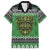 Personalized Anglesey Wales Christmas Family Matching Puletasi and Hawaiian Shirt Green Man Celtic Knot - Wonder Print Shop