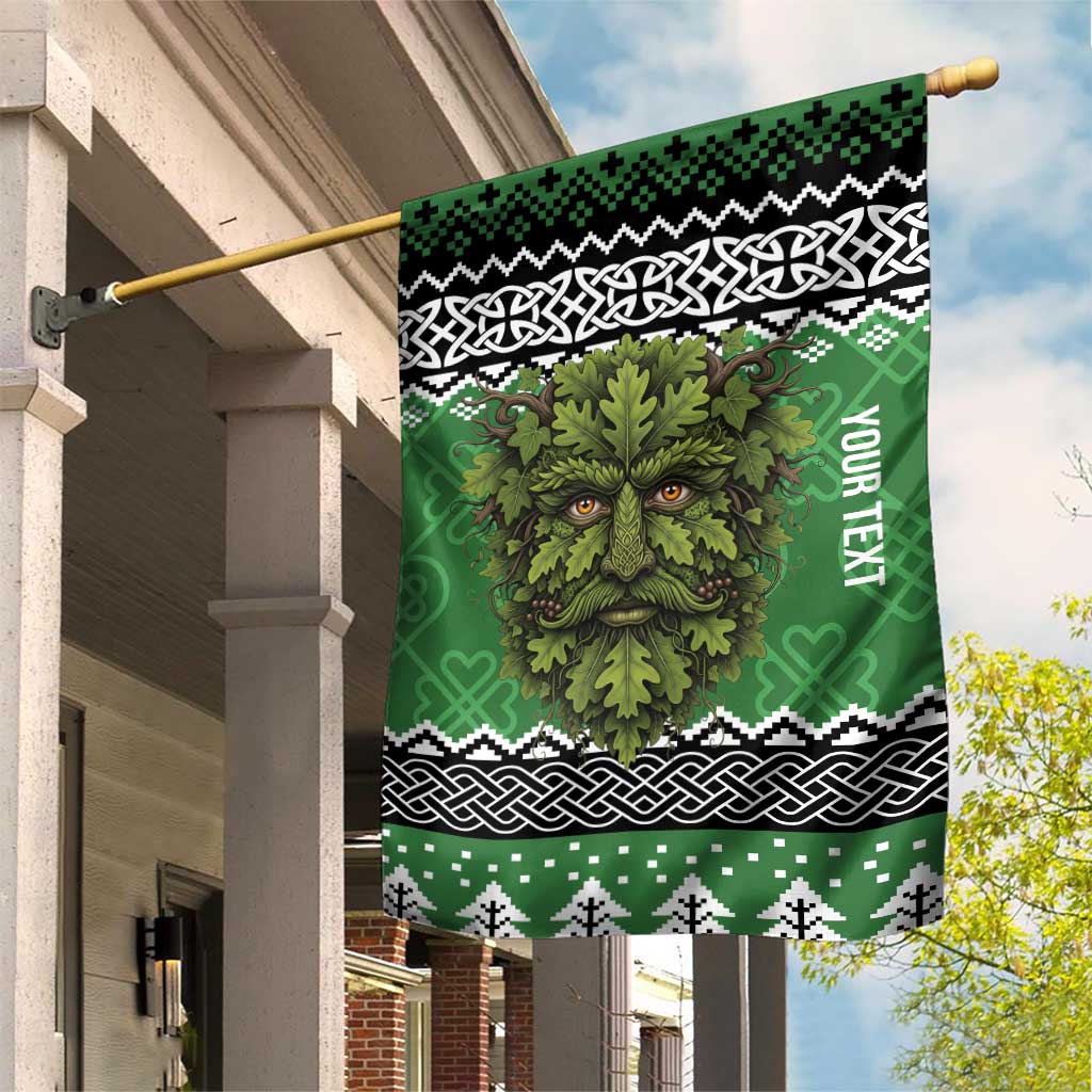 Personalized Anglesey Wales Christmas Garden Flag Green Man Celtic Knot - Wonder Print Shop