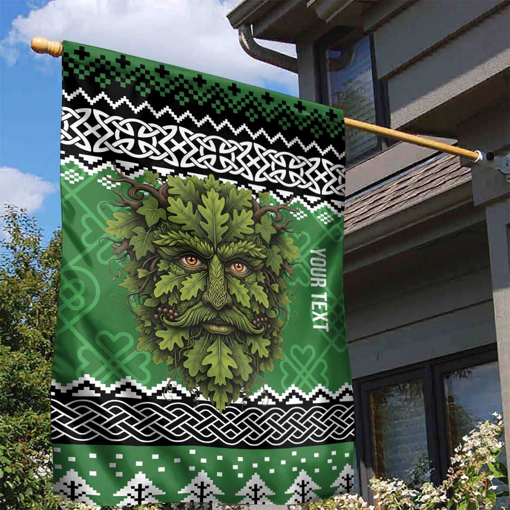 Personalized Anglesey Wales Christmas Garden Flag Green Man Celtic Knot - Wonder Print Shop