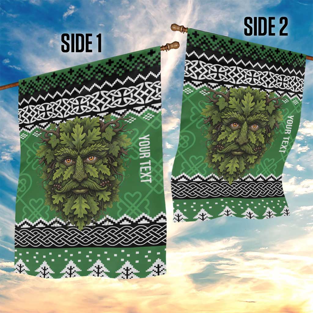Personalized Anglesey Wales Christmas Garden Flag Green Man Celtic Knot - Wonder Print Shop