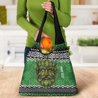 Personalized Anglesey Wales Christmas Grocery Bag Green Man Celtic Knot - Wonder Print Shop