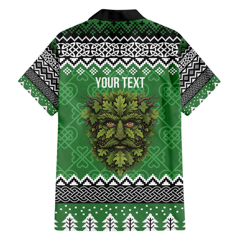Personalized Anglesey Wales Christmas Hawaiian Shirt Green Man Celtic Knot - Wonder Print Shop