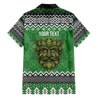 Personalized Anglesey Wales Christmas Hawaiian Shirt Green Man Celtic Knot - Wonder Print Shop