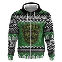 Personalized Anglesey Wales Christmas Hoodie Green Man Celtic Knot - Wonder Print Shop