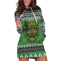 Personalized Anglesey Wales Christmas Hoodie Dress Green Man Celtic Knot - Wonder Print Shop